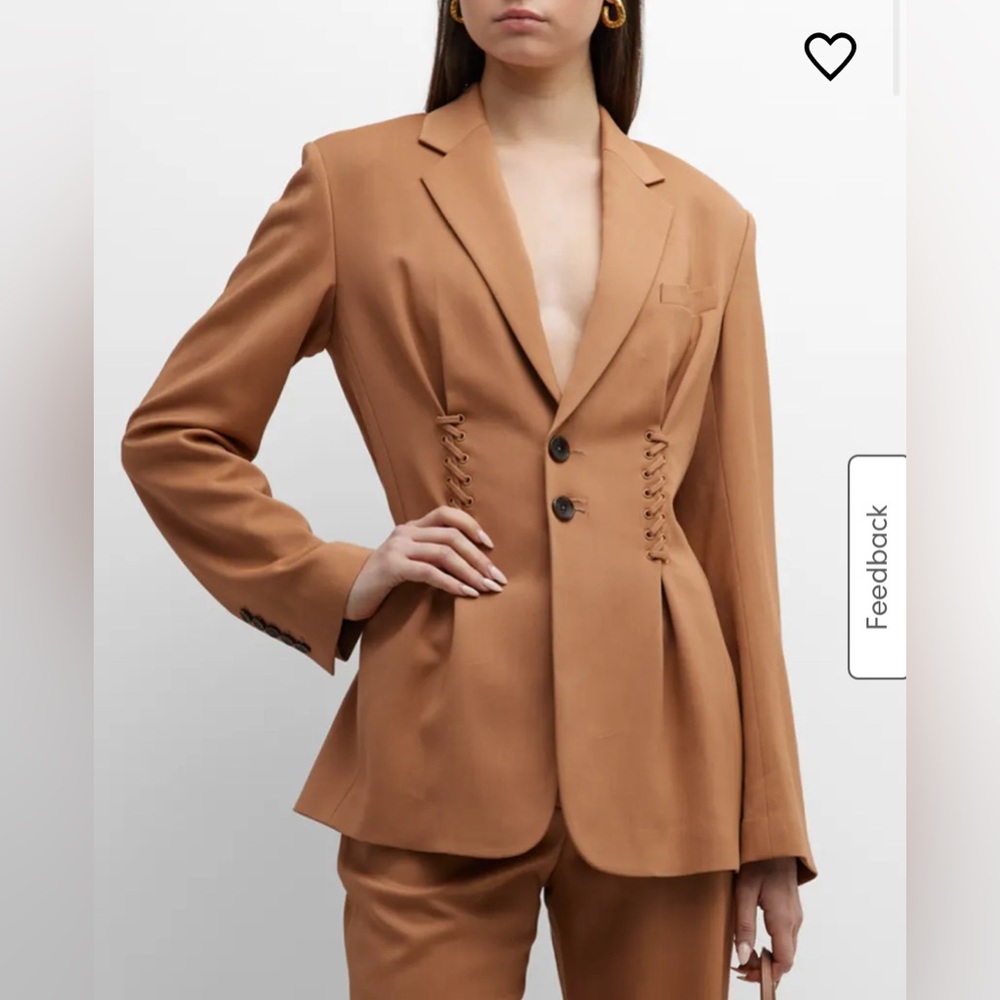 New A.L.C. Maverick Lace-Up Blazer Jacket in Tawny Size 8